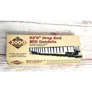 Proto 2000 Series HO Scale Factory Assembled 52’ 6” Drop End Mill Gondola Train